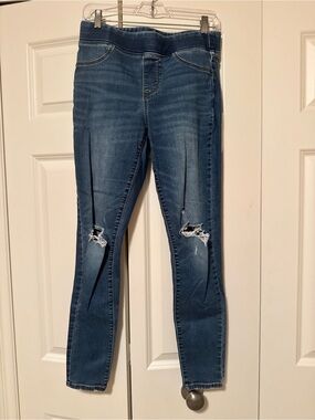 Old Navy Rockstar Jeggings Womens Size 6 Distressed Blue Stretch Skinny Jeans